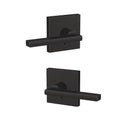 Custom Latitude Matte Black Collins Trim Dummy Door Lever (2-pack)