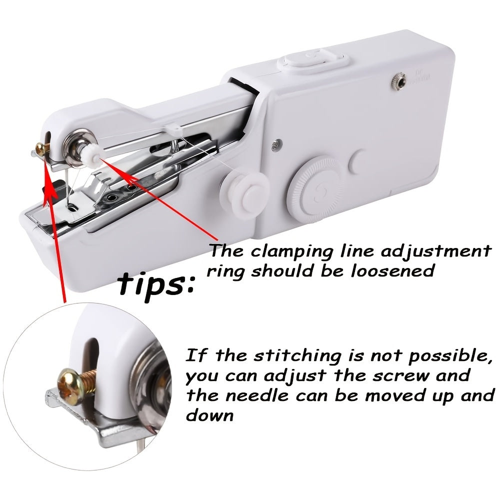 1pc Handheld Sewing Machine Mini Sewing Machines, Portable Sewing Machine  Handheld Stitch Tool For Fabric, Kids Cloth, Clothing (battery Not Included)