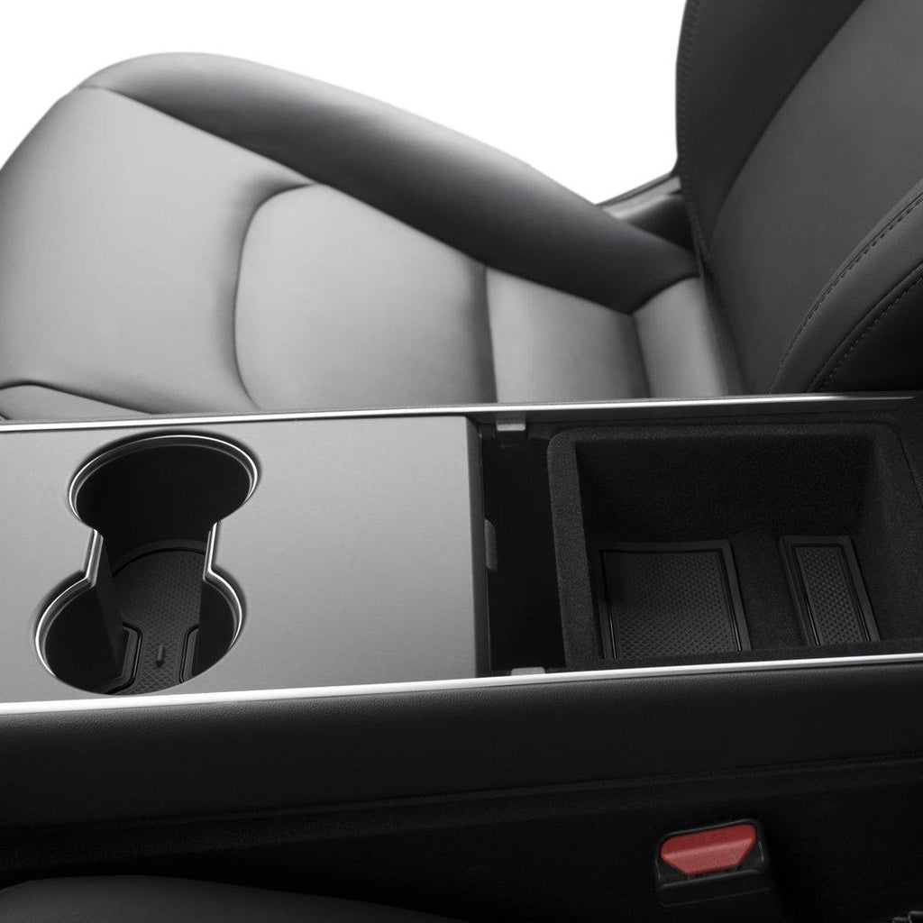 Center Console &amp; Cup Holder Rubber Liners for Model 3 &amp; Y (Gen 1 Center Console)