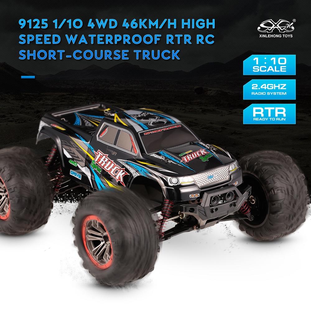 FMT 1:10 Scale High Speed 46km/h 4WD 2.4Ghz Remote Control Truck 9125, Radio Controlled Off-Road RC Car Monster Truck R/C RTR (Assorted Colors)