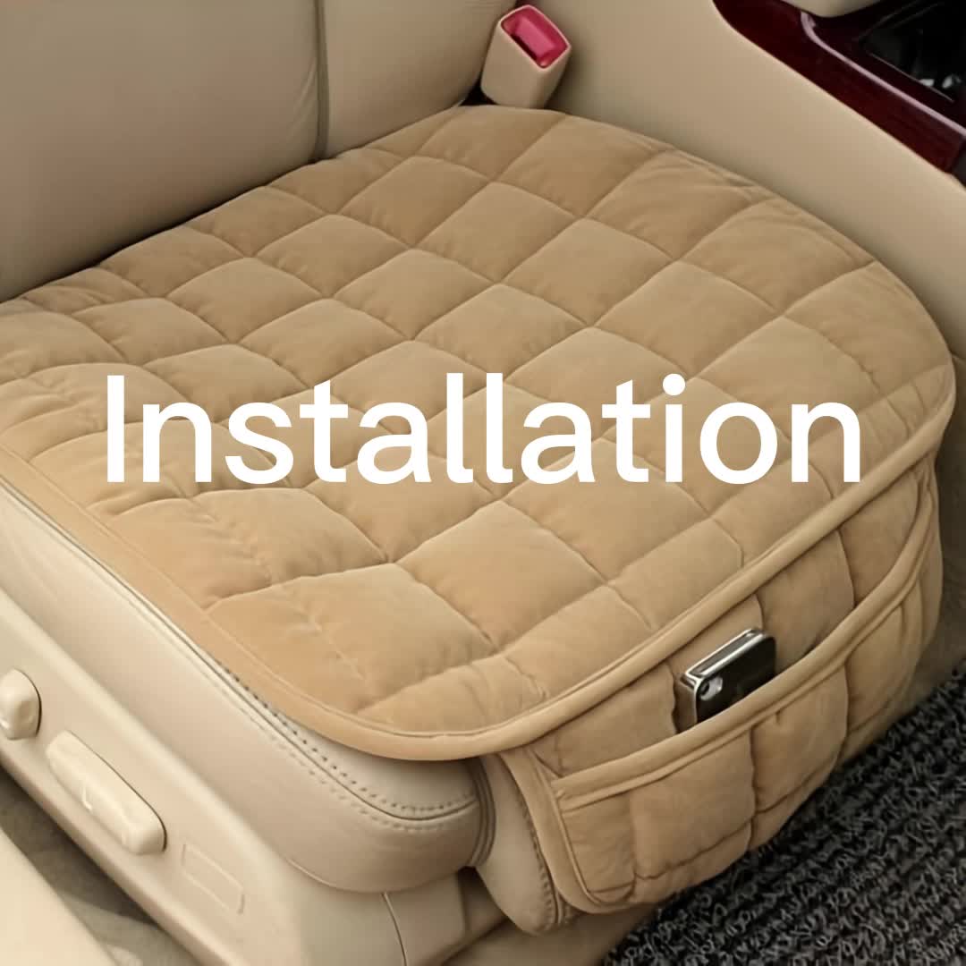 1pc Car Seat Cushion, Non-Slip Rubber Bottom With StoraPouch, Premium Comfort Memory Foam, Driver Seat Back Seat Cushion, Car Seat Pad Universal