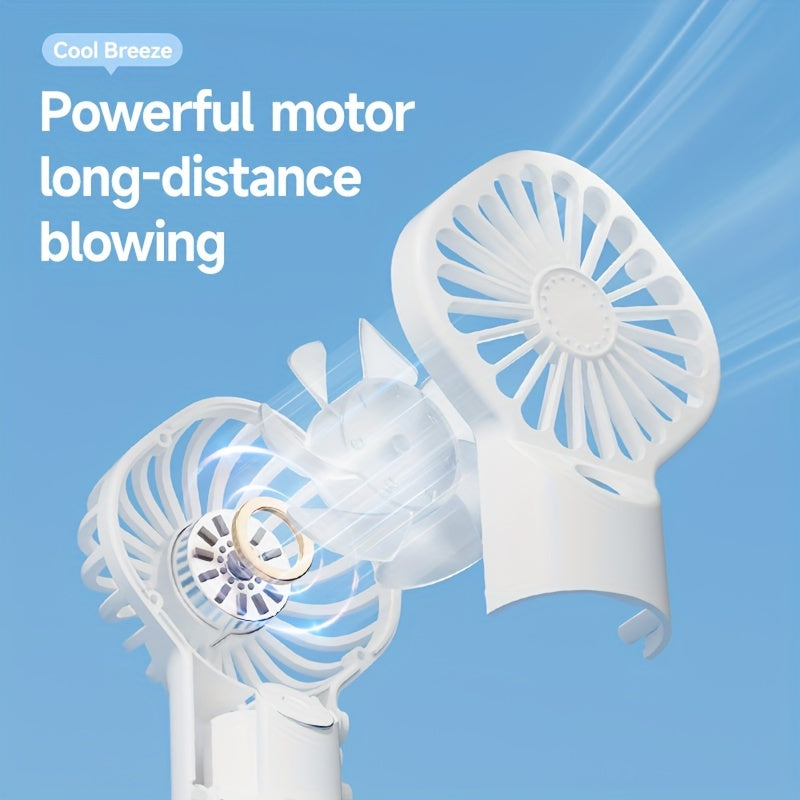 Portable Rechargeable Handheld Misting Fan - Battery Operated Mini Face Steamer for Travel &amp; Outdoors