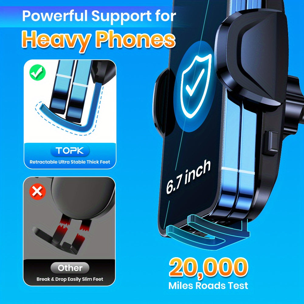 Car Phone Holder Mount , Upgraded HandsStand, Phone Holder For Car Dashboard, Compatible With  Samsung Android