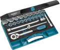 Hazet 900Z 1/2-Inch Socket Set - Black/Blue/Silver (25-Piece)