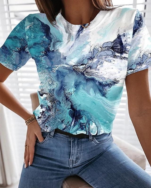 Womens Casual Fashion Apply Colours To A Drawing Top