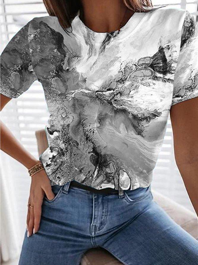 Womens Casual Fashion Apply Colours To A Drawing Top