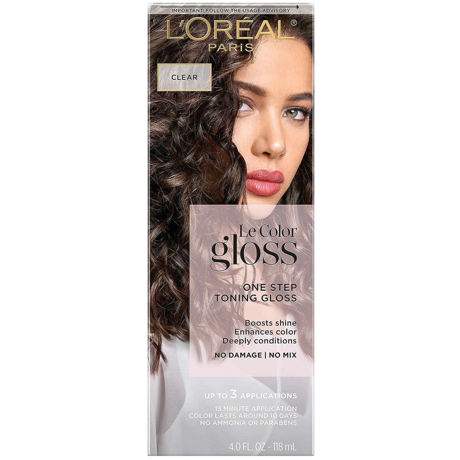L’Oréal Paris Le Color One Step Toning Hair Gloss, Clear, 4 Ounce