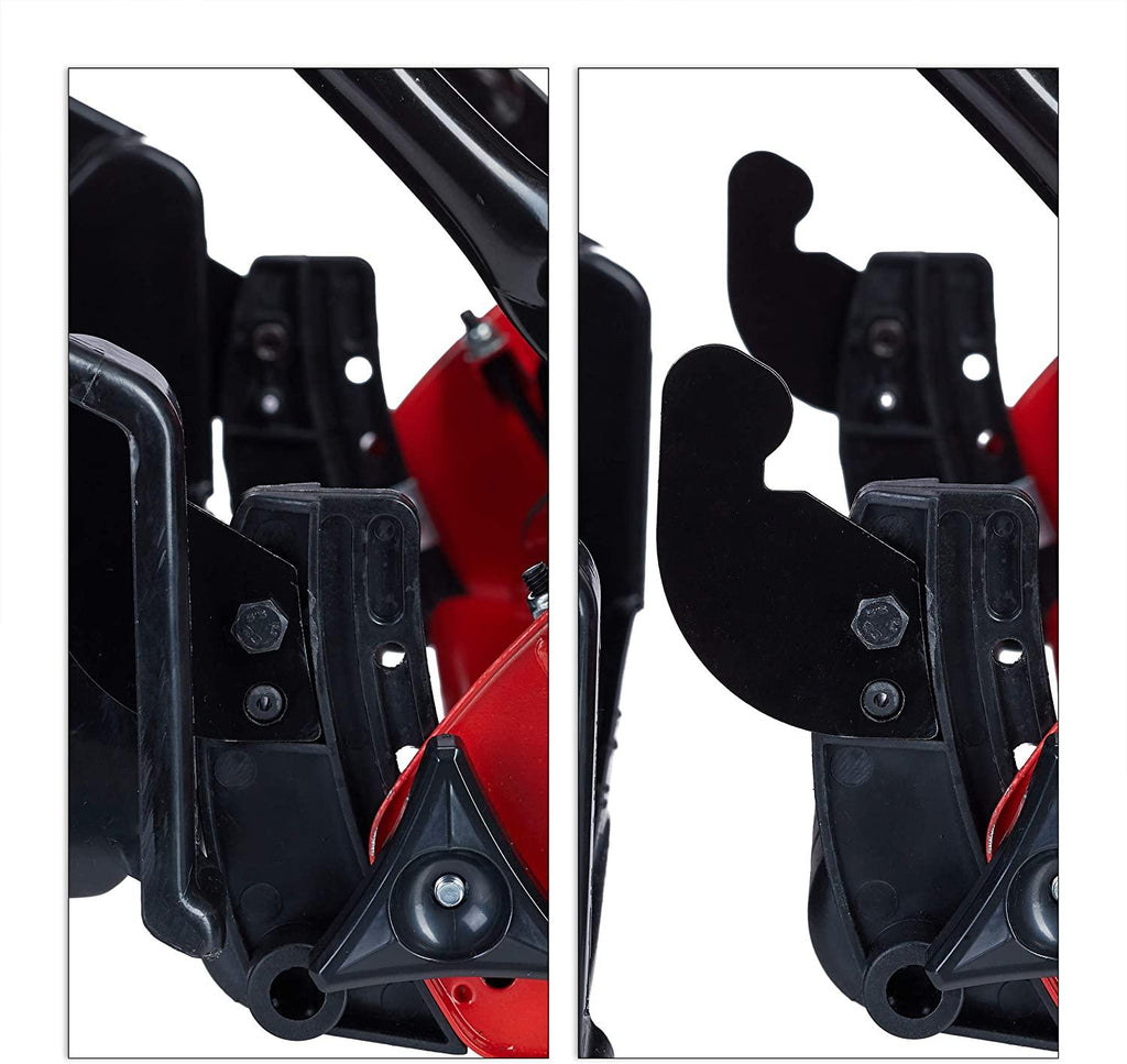 Relaxdays Manual Lawn Mower with Catcher Silent Cutting Height Adjustment 29.5 cm Cutting Width Spindle Mower, Black/Red