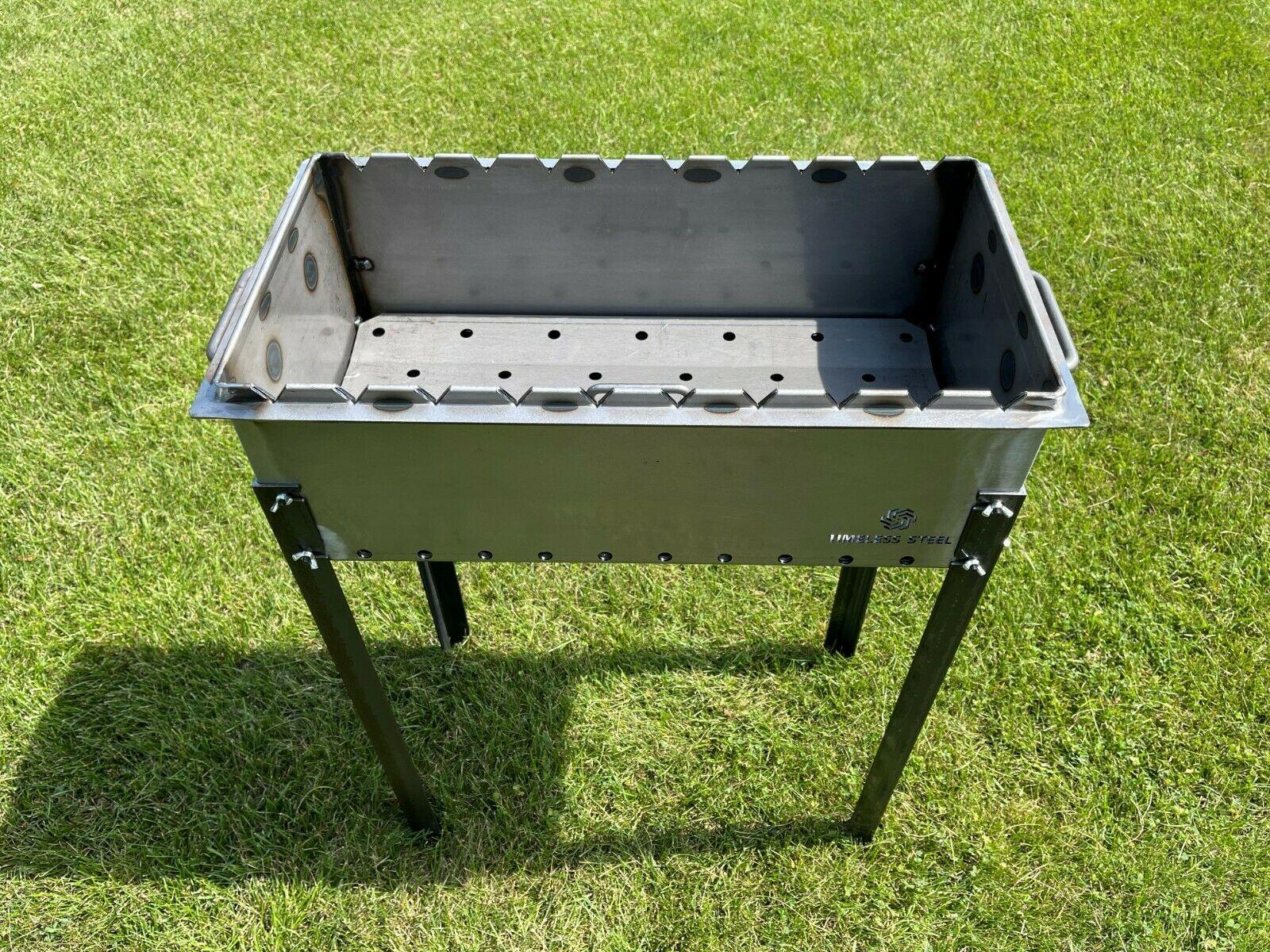 Heavy-duty Steel BBQ Grill / MANGAL 11 Ga (3mm) + 10 skewers