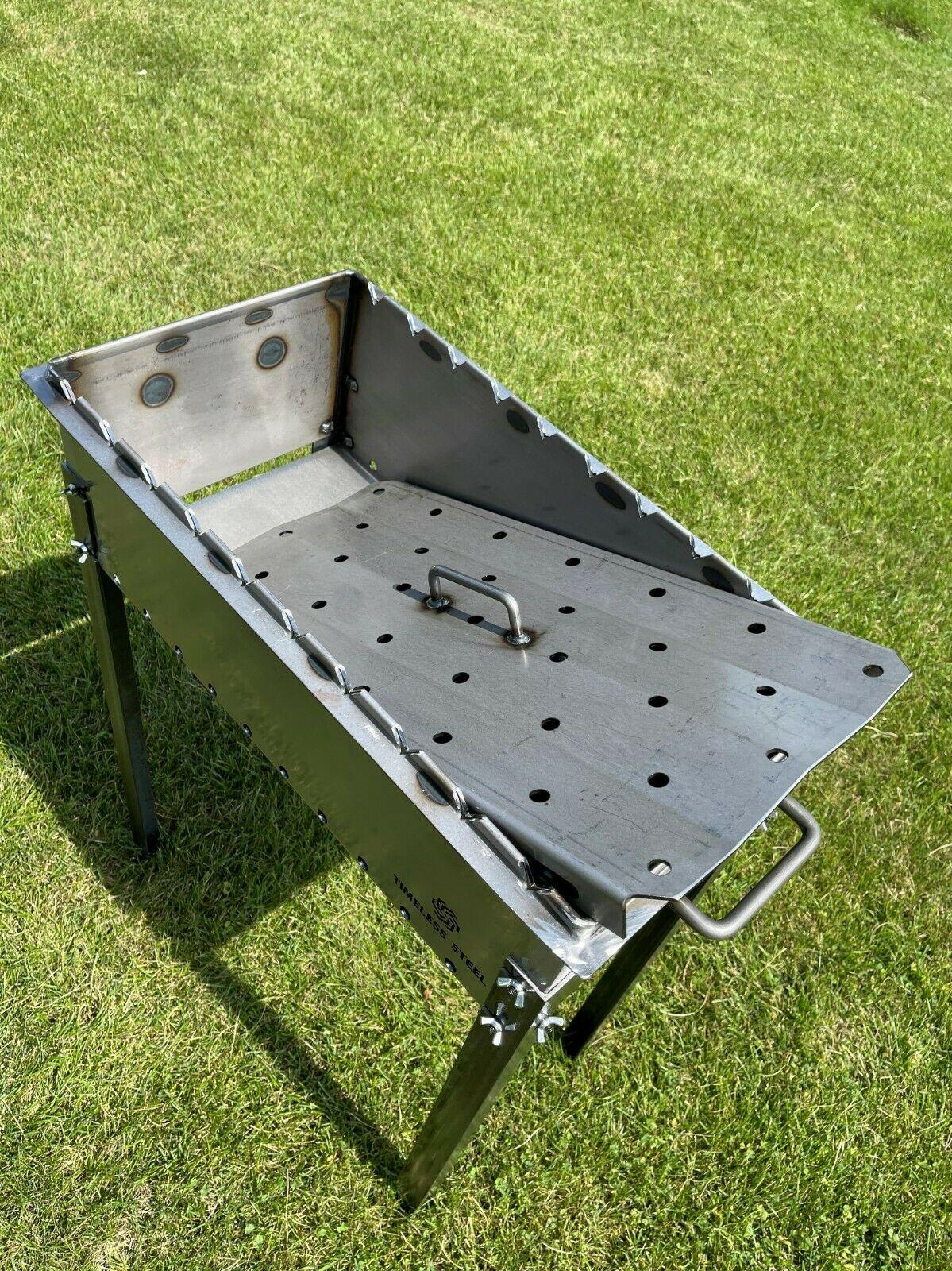 Heavy-duty Steel BBQ Grill / MANGAL 11 Ga (3mm) + 10 skewers