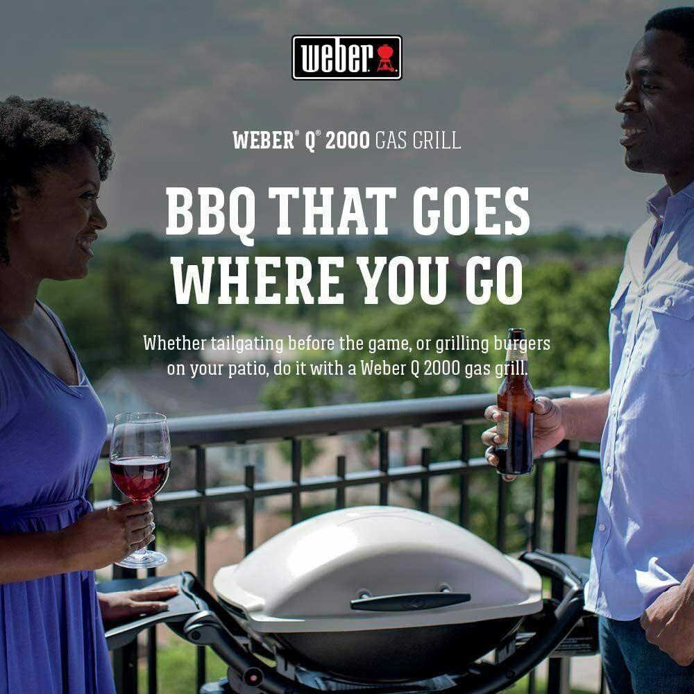 53060001 Q2000 Liquid Propane Grill,White