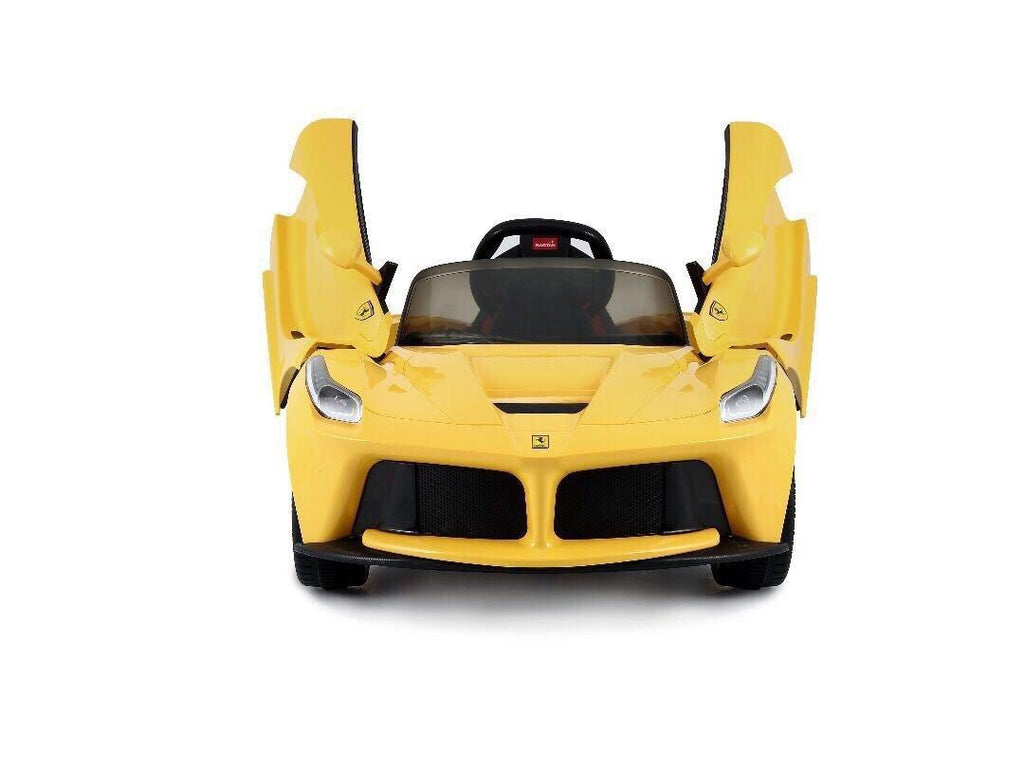La Ferrari Ride on Remote Control electric power car for kids 12 Volt LED lights MP3 Engine sounds sport  - Yellow