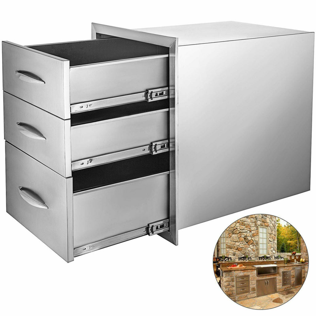 Usa Bbq Island / Outdoor Kitchen 18"x23"  Steel Narrow Trash Drawer