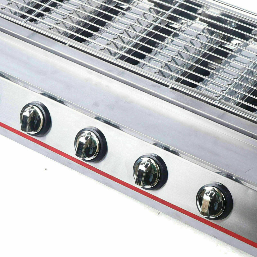Commercial Gas LPG Grill 2800PA Outdoor BBQ Tabletop Cooker 8-Burner Smokeless