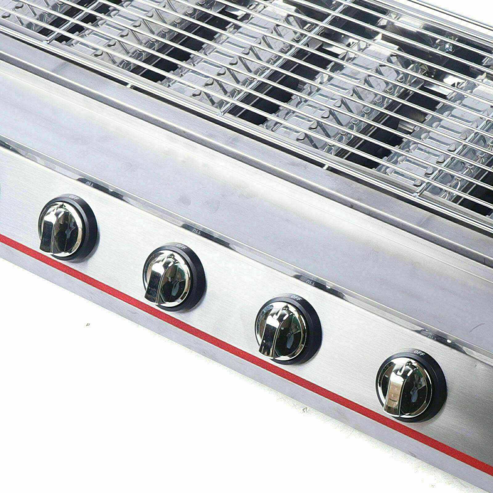 Commercial Gas LPG Grill 2800PA Outdoor BBQ Tabletop Cooker 8-Burner Smokeless