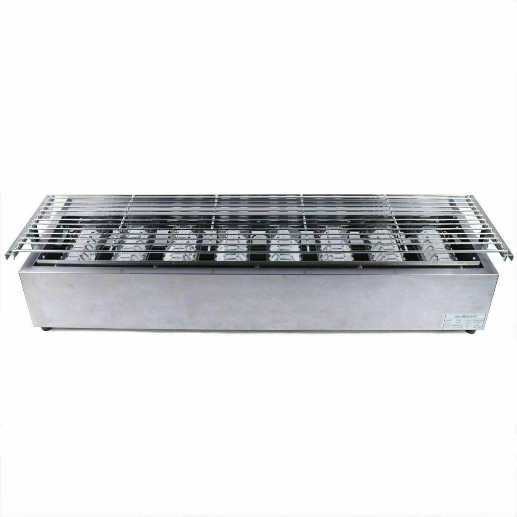 Commercial Gas LPG Grill 2800PA Outdoor BBQ Tabletop Cooker 8-Burner Smokeless