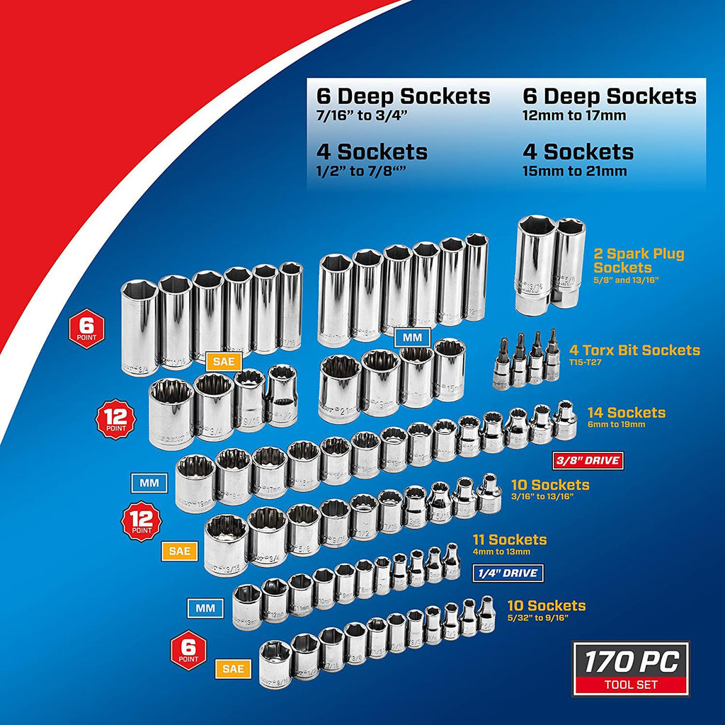 Crescent 170 Pc. General Purpose Tool Set - CTK170MPN