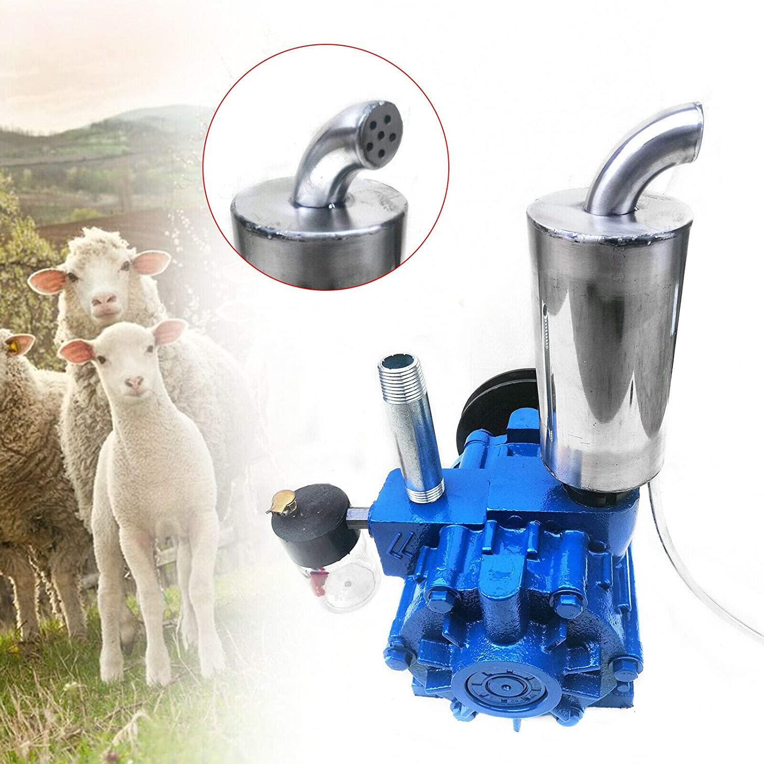 Cow Vacuum Pump Milker, 220L/min Milker Vacuum Pump MilMachine For Farm Cows Goat Bucket Barrel