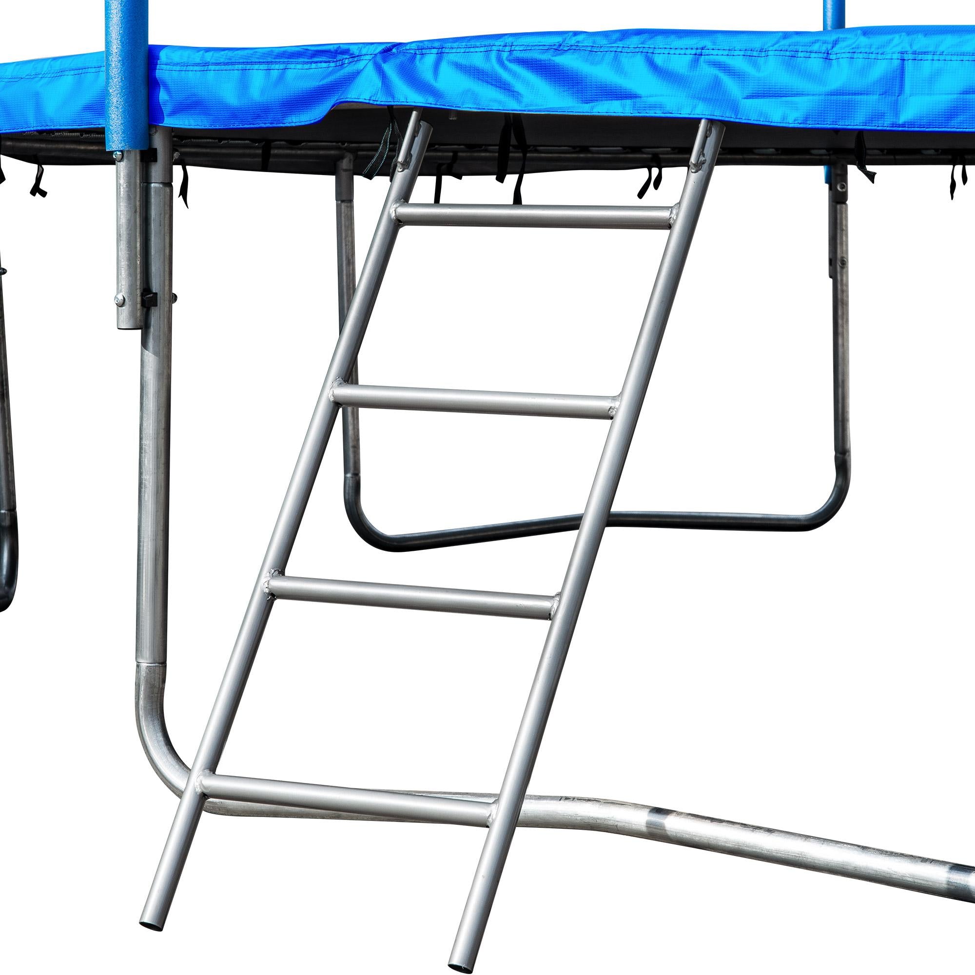 16FT Trampoline, 2021 Upgraded Outdoor Round Trampoline with Safety Enclosure, Basketball Hoop and Ladder, Outdoor Trampoline for Family School Entertainment, Heavy Duty Frame and Coiled Spring, B234