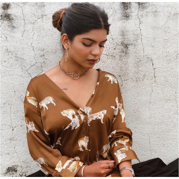 printed elegant longsleeve