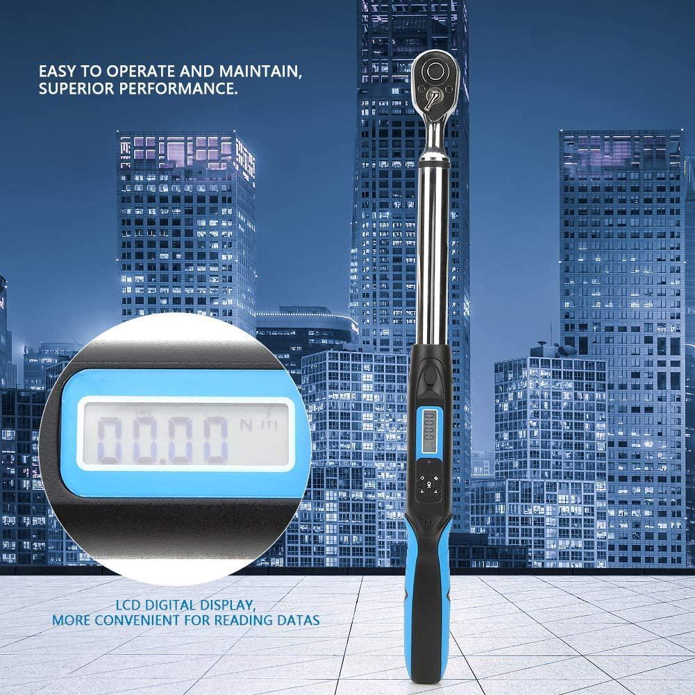 YYONGAO Repair Tools, Digital Torsion Wrench, 200N.m 1/2''  Steel Digital High Accuracy Torsion Bidirectional Ratchet Head Electronic Wrench Wrenches