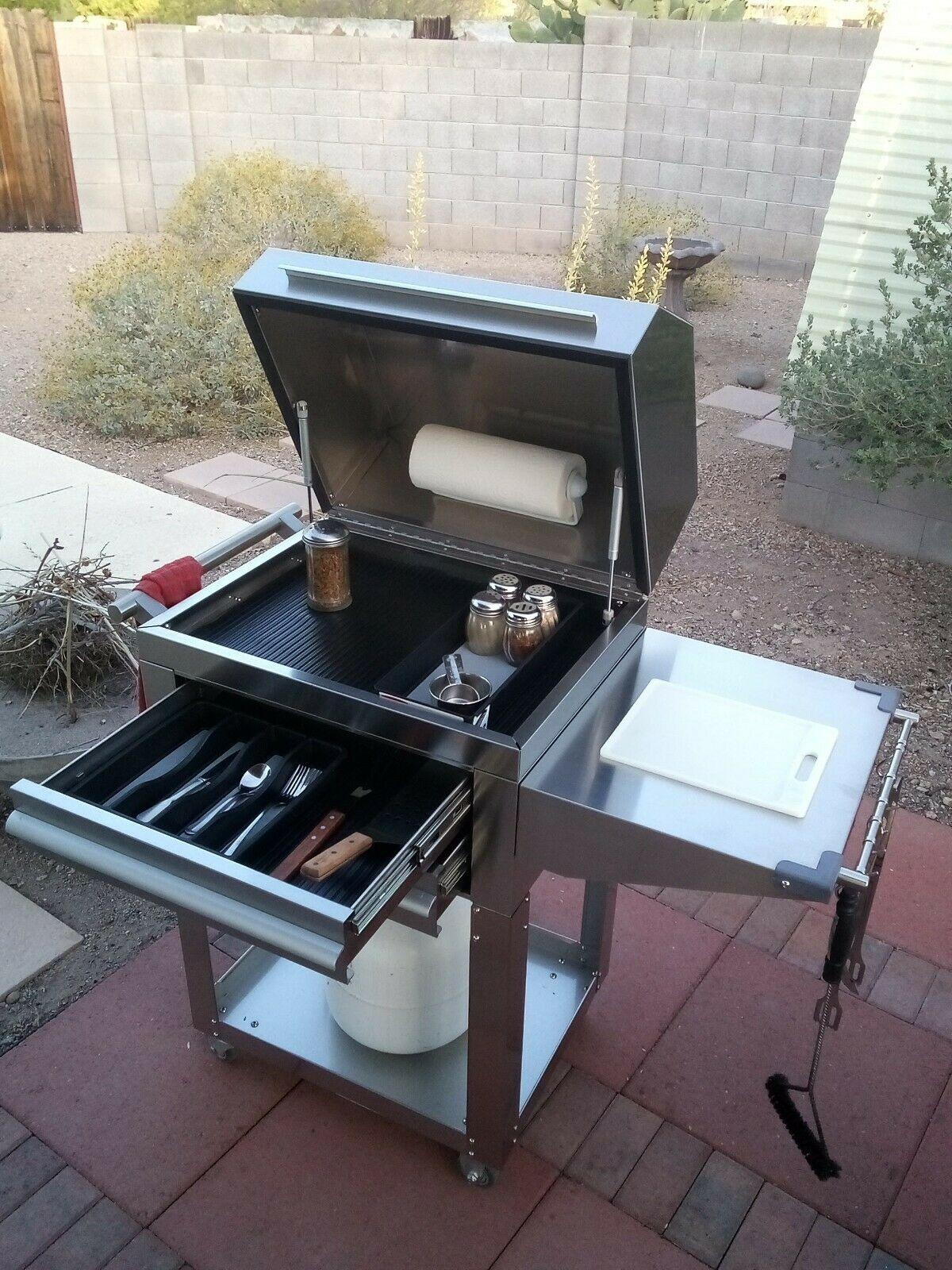 steel outdoor kitchen cabinet