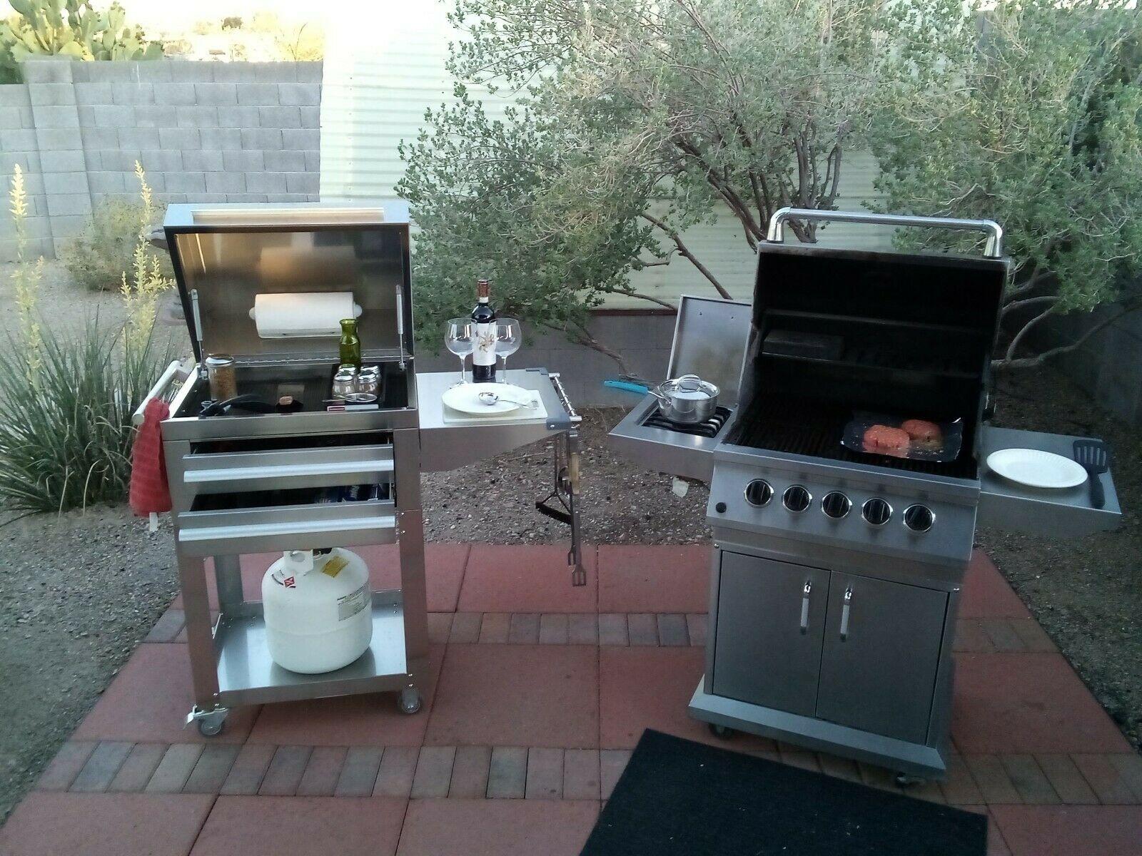 steel outdoor kitchen cabinet
