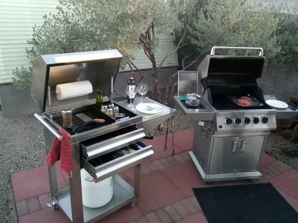 steel outdoor kitchen cabinet