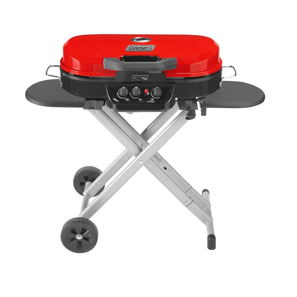 grill gas propane burner portable steel bbq 285 standup, red