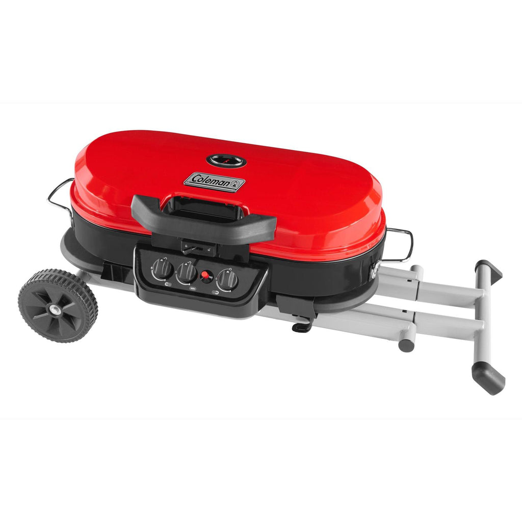 grill gas propane burner portable steel bbq 285 standup, red