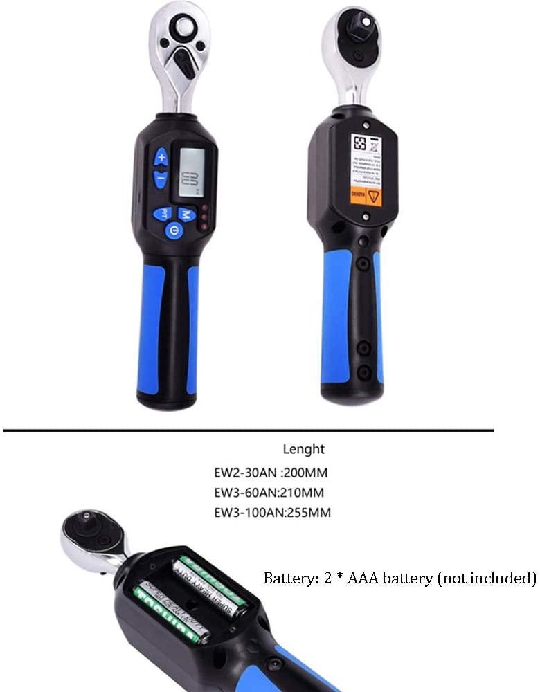 W-SHTAO Digital Torque Wrench Mini Professional Electronic Short Handle Torque Wrenches Repair-Tools-Kit-Set-Tool Bike-Repair Hand-Tools (Color : WR3 30AN)