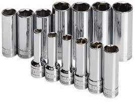 Sk Hand Tool LLC 1863 13 Piece 6 Point Deep/Long Metric Socket Set 3/8" Drive