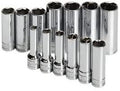 Sk Hand Tool LLC 1863 13 Piece 6 Point Deep/Long Metric Socket Set 3/8" Drive