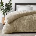 Bare Home Shaggy Fleece Duvet Cover King/Cal King Size - Plush Duvet Cover - Super Soft &amp; Luxury - Hidden Zipper Closure - All Season Bedding Duvet Cover (King/Cal King, Sand)