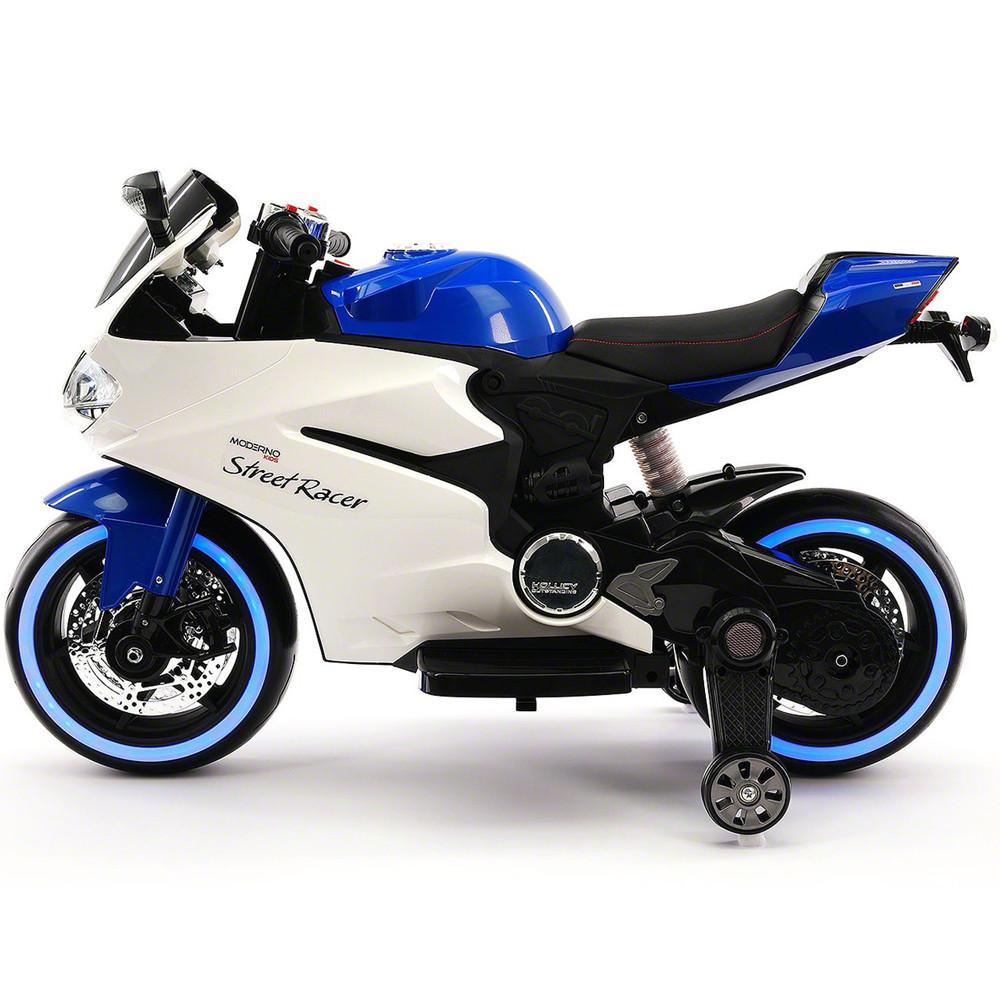 2023 Racing Style Ride On Toy Motorcycle Car for Kids 12V Battery Powered  Blue