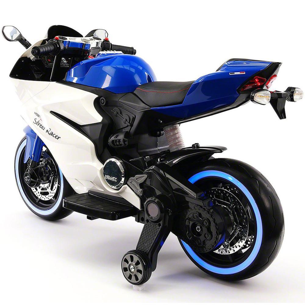 2023 Racing Style Ride On Toy Motorcycle Car for Kids 12V Battery Powered  Blue