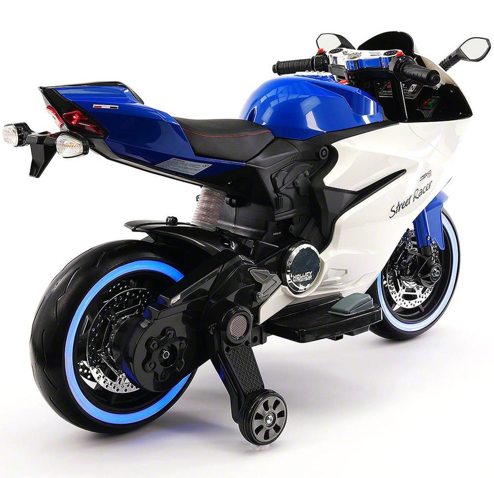 2023 Racing Style Ride On Toy Motorcycle Car for Kids 12V Battery Powered  Blue