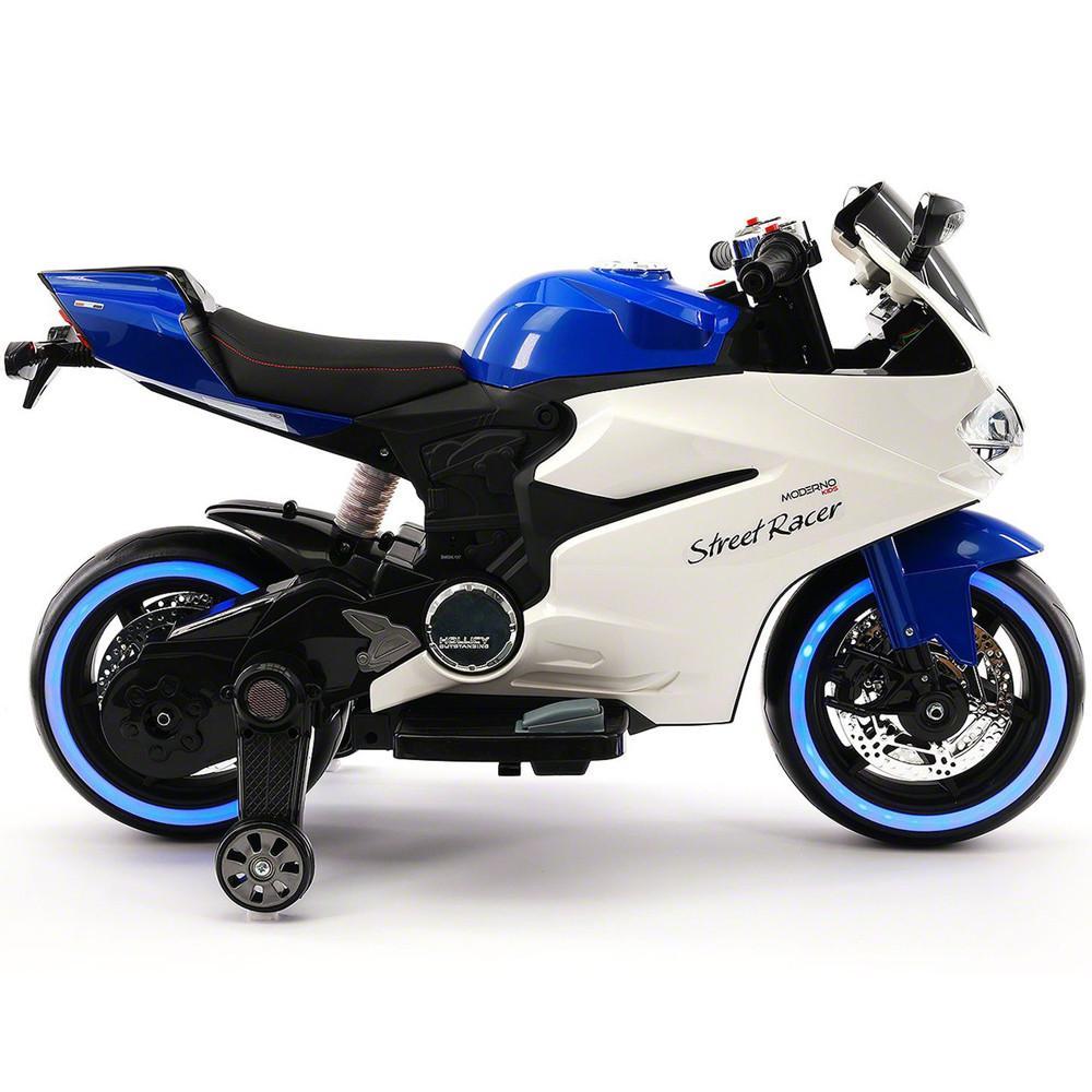 2023 Racing Style Ride On Toy Motorcycle Car for Kids 12V Battery Powered  Blue