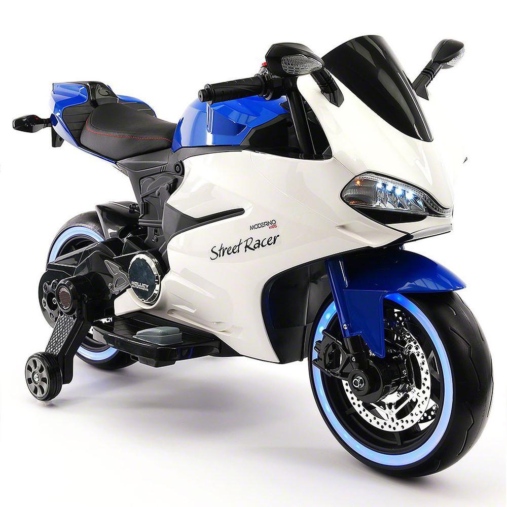 2023 Racing Style Ride On Toy Motorcycle Car for Kids 12V Battery Powered  Blue