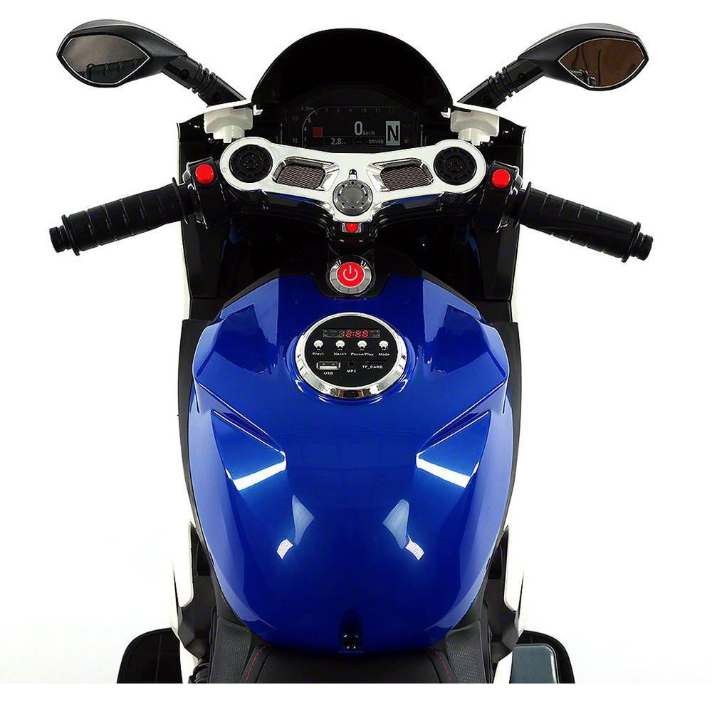 2023 Racing Style Ride On Toy Motorcycle Car for Kids 12V Battery Powered  Blue