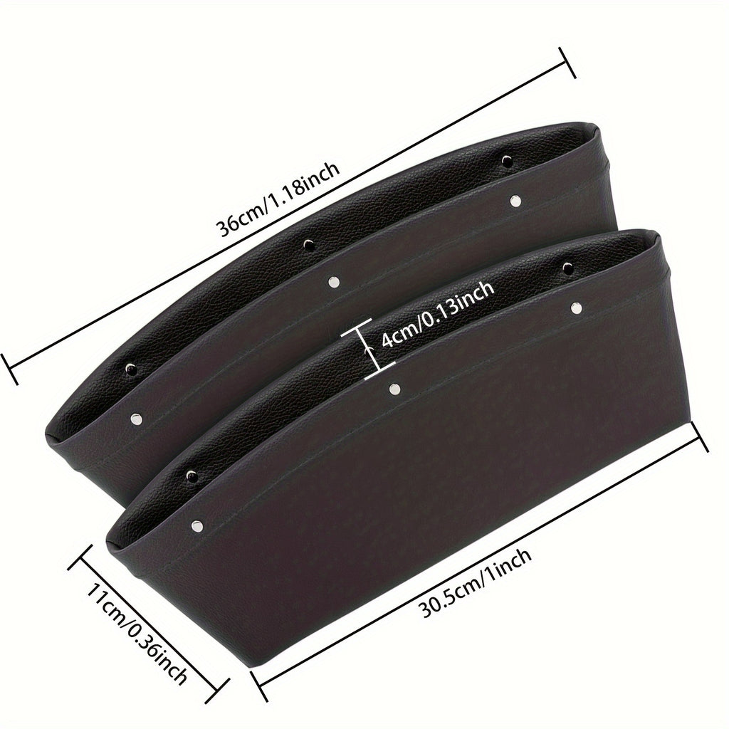 Car Seat Gaps Universal StoraBox Clip Seam Organizer Waterproof Car StoraBag PU Leather Sundries Box For Car