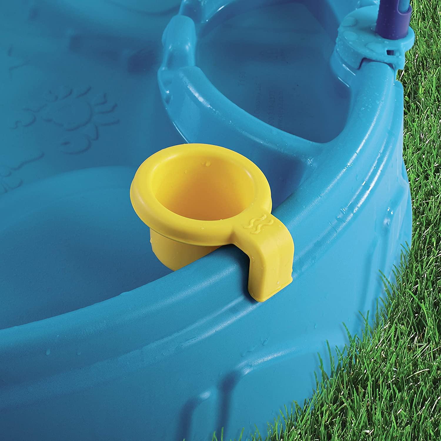 step2 play &amp; shade pool for toddlers | plastic kids outdoor pool, multicolor