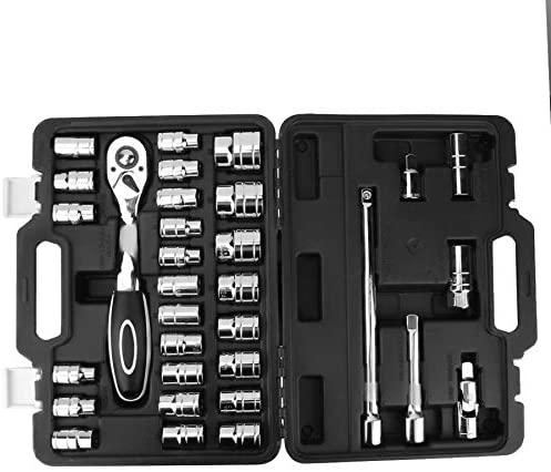 Jimin_Hand Tool Set 32pcs Ratchet Socket Wrench Bit Professional Repairing Kit Hand Tool Set Drill Bit Set