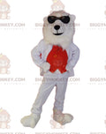 Polar Bear BIGGYMONKEYMascot Costume with Red and White Costume