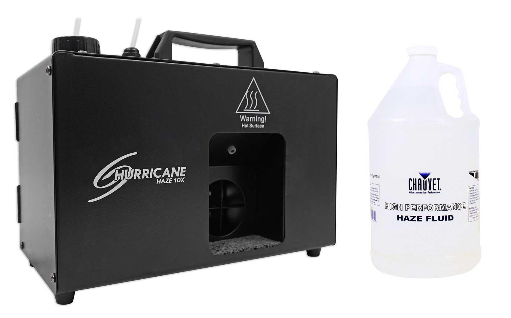 Chauvet DJ Hurricane Haze 1DX Water Based Haze Machine Hazer + Gallon of Fluid