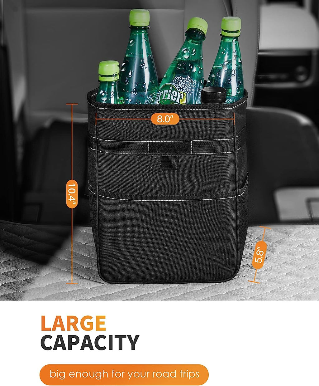 HOTOR Car Trash Can - Leak-Proof Car Organizer and Storage Bag for The Back/Front/Console of Any Cars,Sedans, SUVs &amp; Trucks Easy-to-Install Car Accessory Interior
