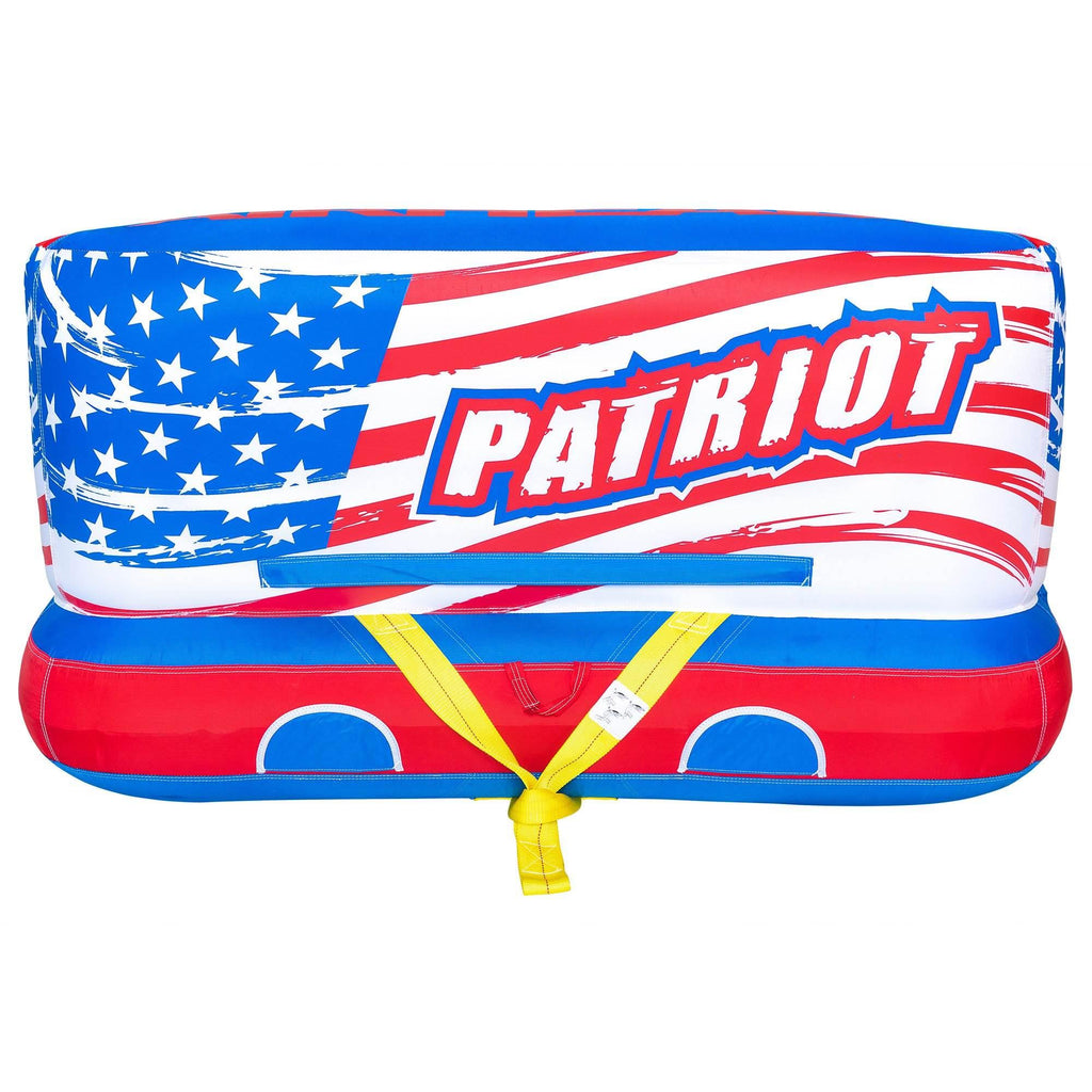 Airhead Patriot 2-Person Towable Kwik-Connect Chariot Tube w/ Booster Tow Ball