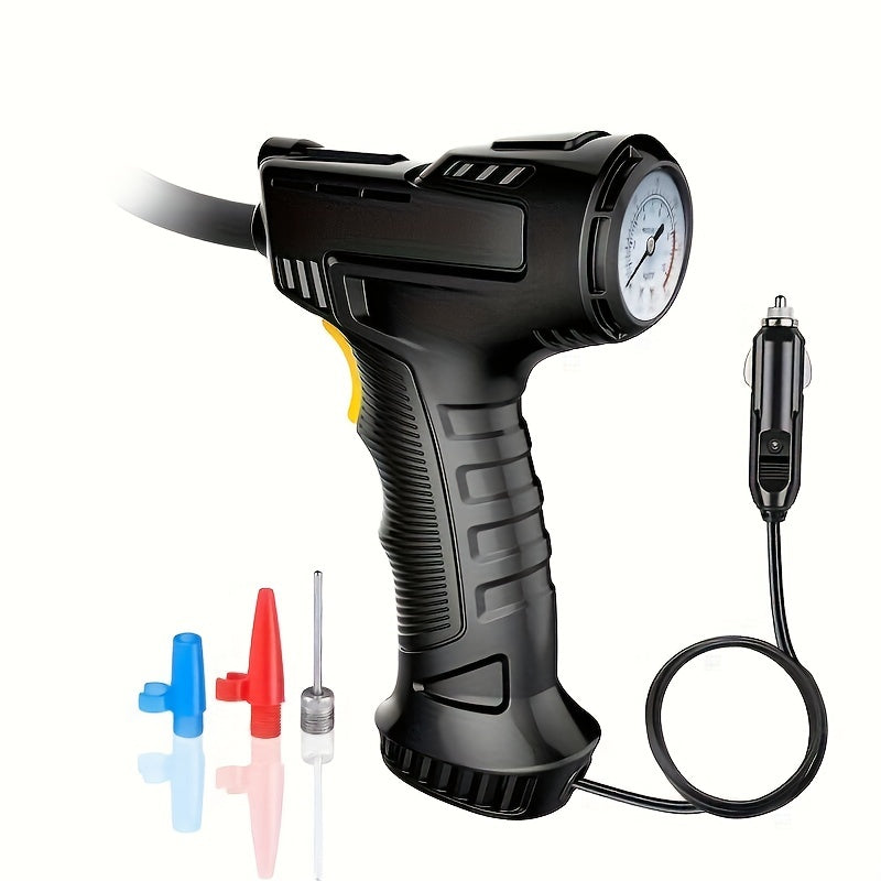 120W Portable Air Compressor Pump - Digital Tire Inflator For Cars, Bicycles &amp; Balls