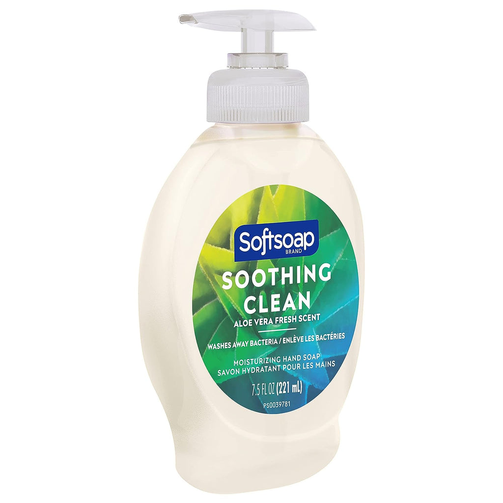 Softsoap Moisturizing Liquid Hand Soap, Soothing Clean Aloe Vera - 7.5 Fl Oz (Pack of 6)