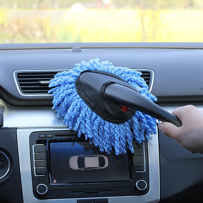 Car Dust Removal Made Easy - Small Duster Wipe, Soft Brush Cleaning Brush, Mini Bristle Brush &amp; Nanofiber Car Interior Accessories